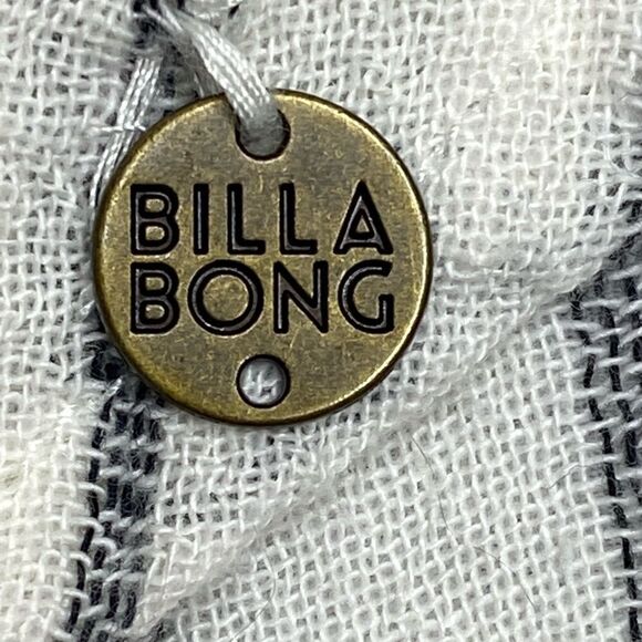Billabong NWOT striped gauze cotton long sleeve hooded top size S - Picture 10 of 16